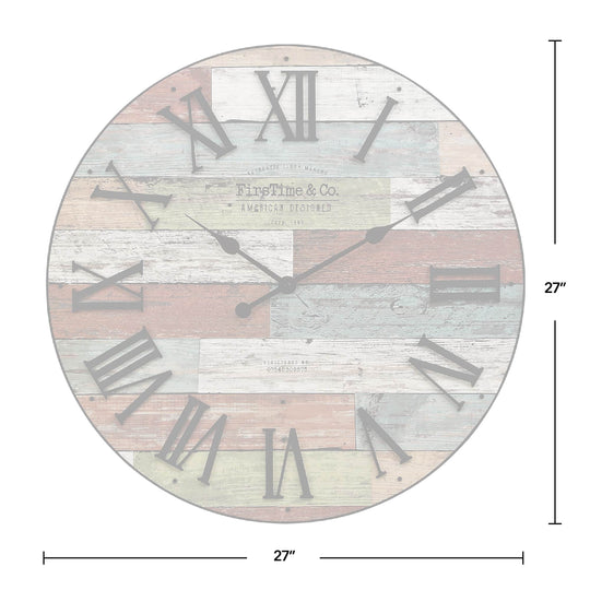 Emmett Shiplap Wall Clock