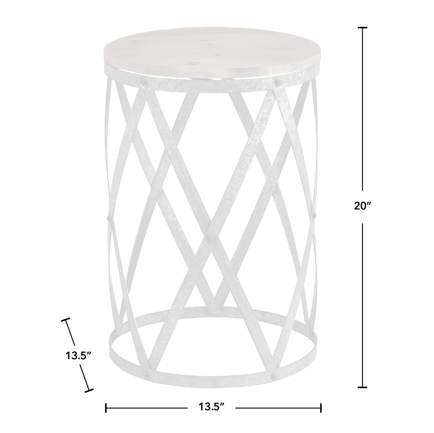 Brown And Silver Westbrook End Table