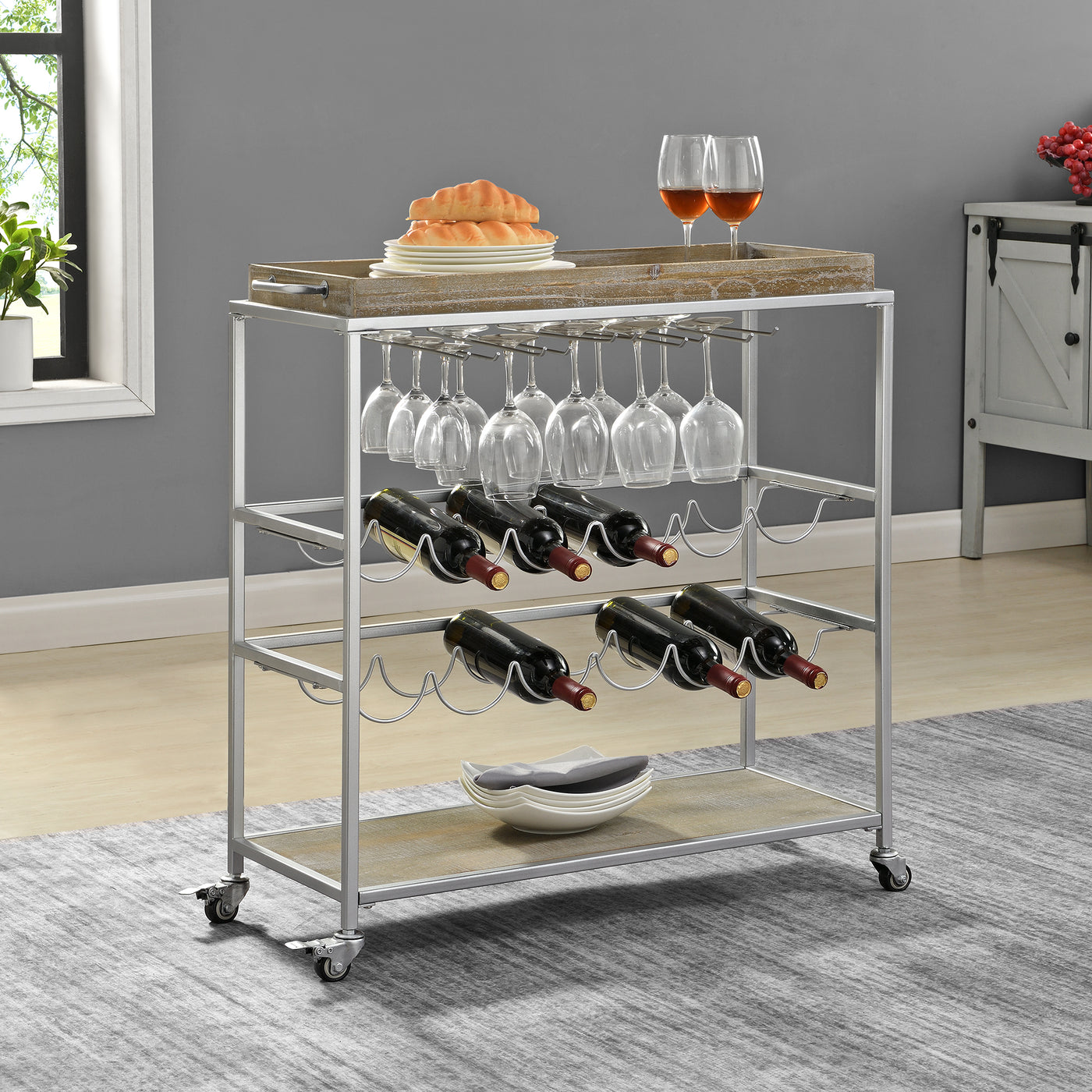 Concord Removable Tray Bar Cart