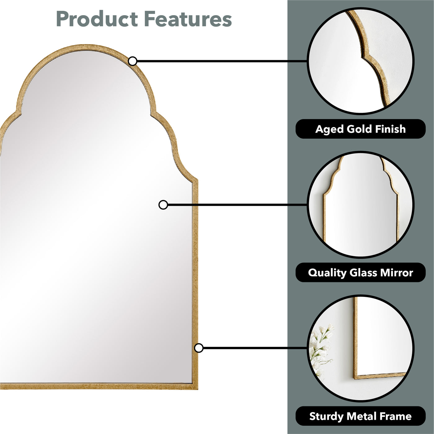 Gold Cecily Wall Mirror
