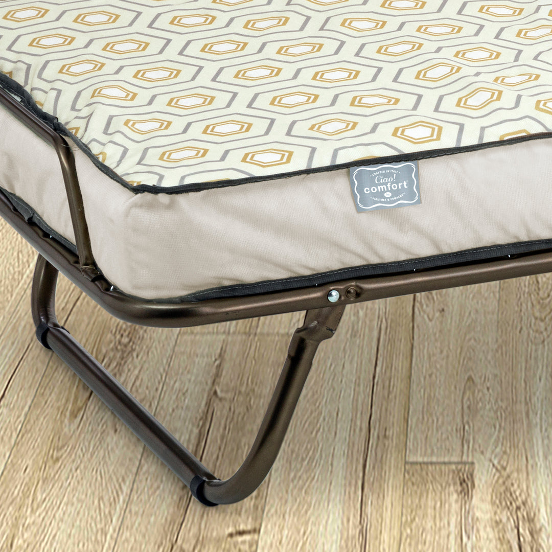 FirsTime & Co. Bronze Luxury Ciao Comfort Folding Bed, Modern Style, Made of Metal