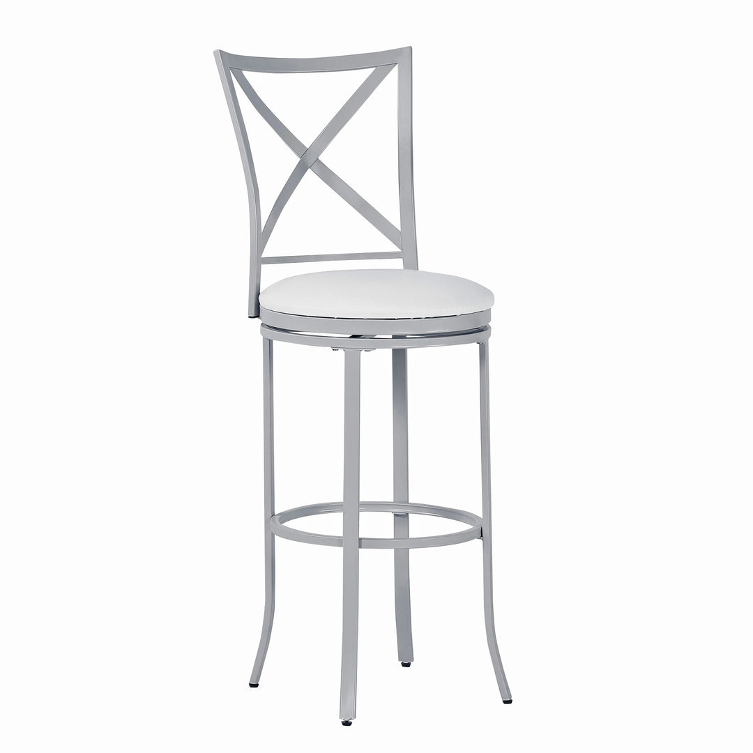 FirsTime & Co. Gray Liam Swivel Bar Stool, Traditional Style, Made of Metal