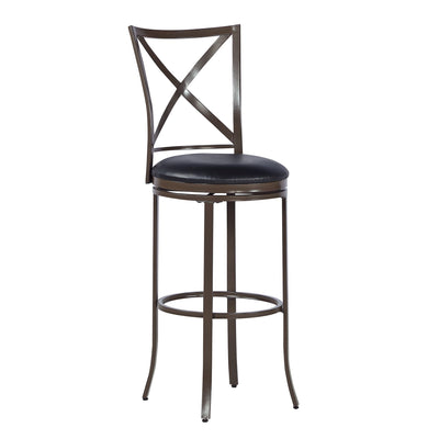 FirsTime & Co. Dark Brown Liam Swivel Bar Stool, Traditional Style, Made of Metal