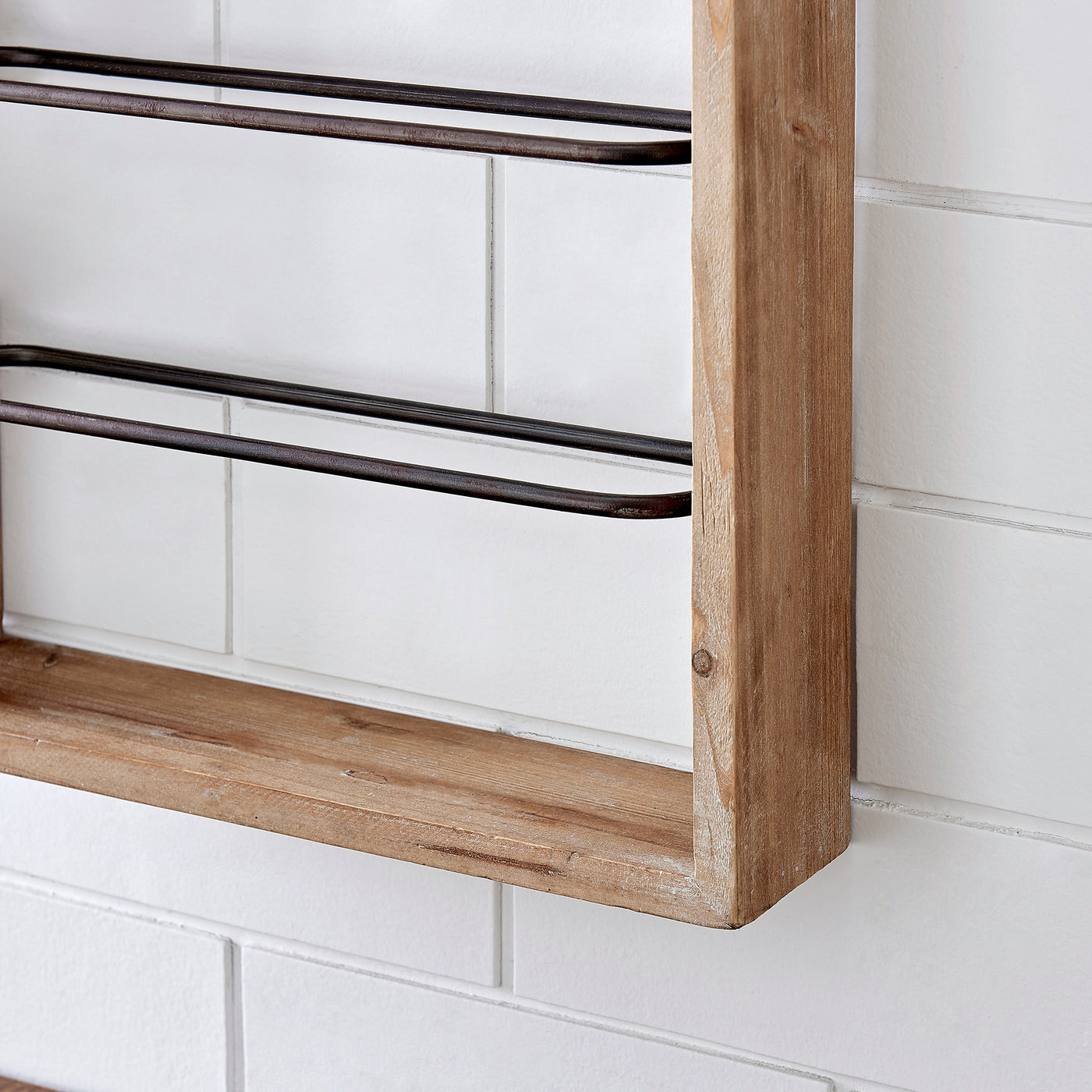 FirsTime & Co. Natural Bakersville Ladder Wine Rack, Farmhouse Style, Made of Wood