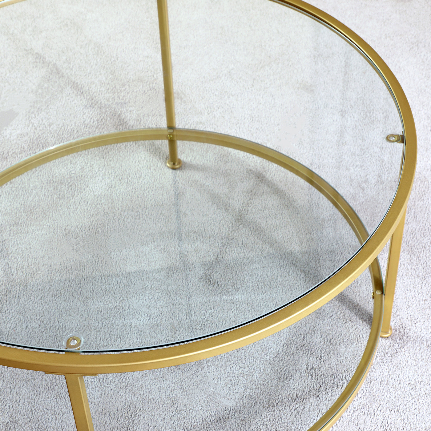 FirsTime & Co. Gold Marcus Coffee Table, Modern Style, Made of Metal