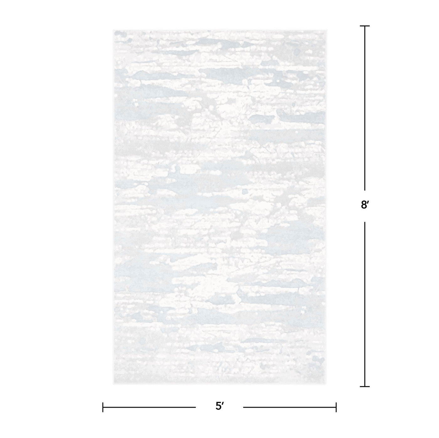 FirsTime & Co. Blue Watercolor Abstract Area Rug, Modern Style, Made of Polyester and Polypropylene Blend