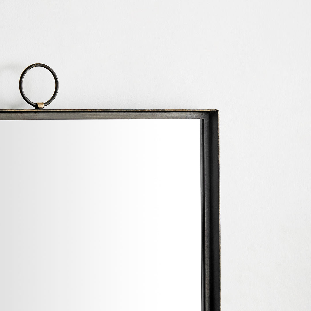 FirsTime & Co. Black Watson Wall Mirror, Industrial Style, Made of Metal