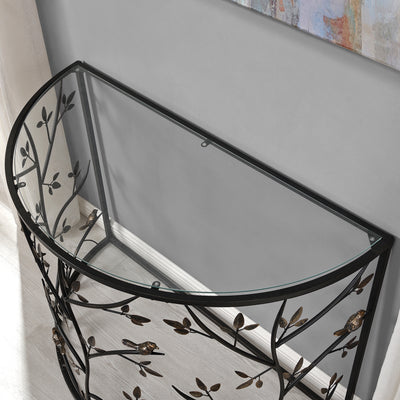 FirsTime & Co. Bronze Wren And Branches Console Table, Farmhouse Style, Made of Metal