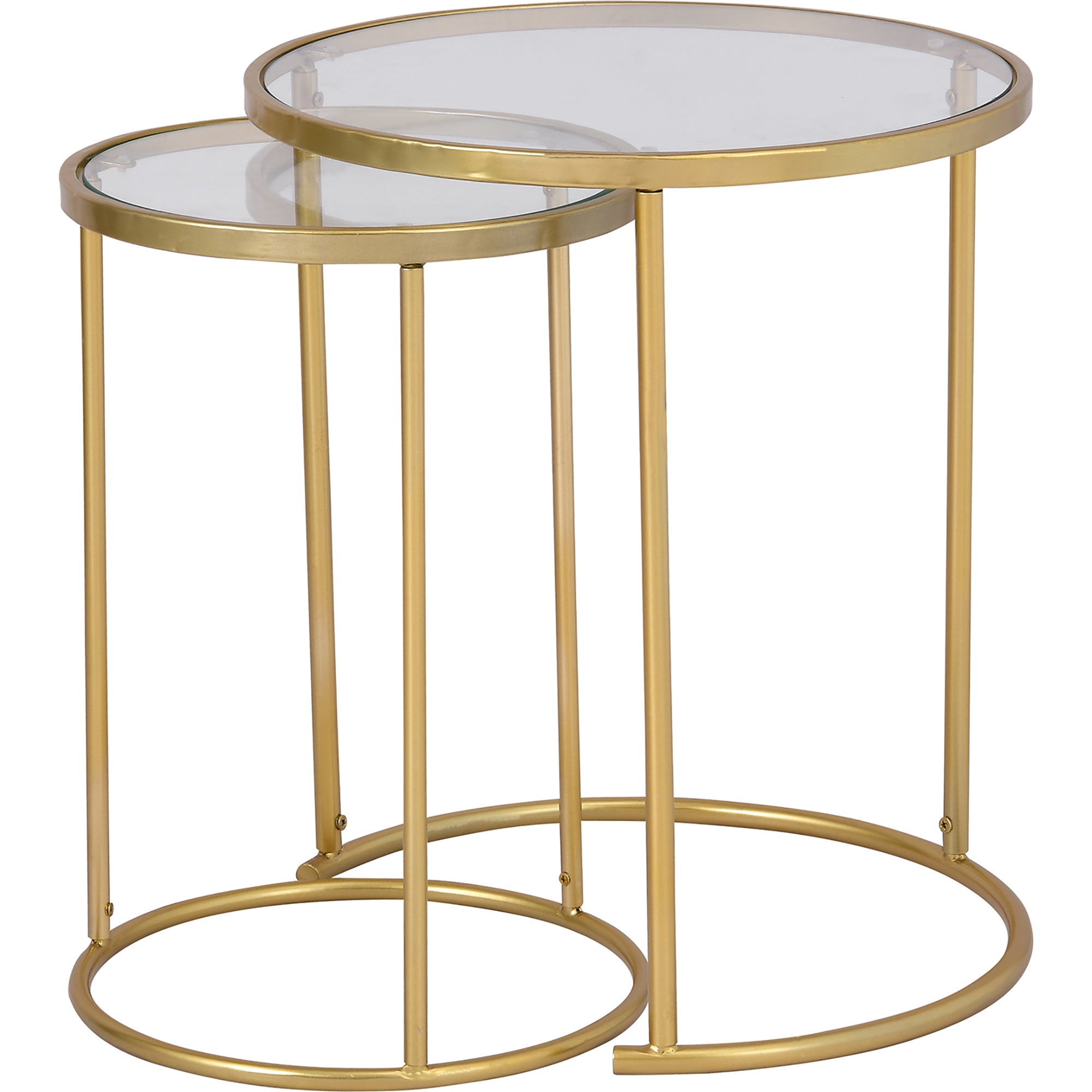 FirsTime & Co. Gold Stark Nesting End Table 2-Piece Set, Modern