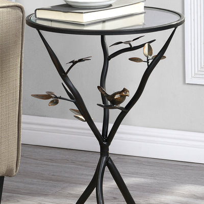 FirsTime & Co. Bronze Bird and Branches Tripod End Table