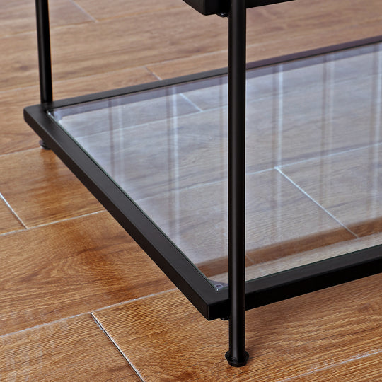 FirsTime & Co. Black Satori End Table, Modern Style, Made of Metal