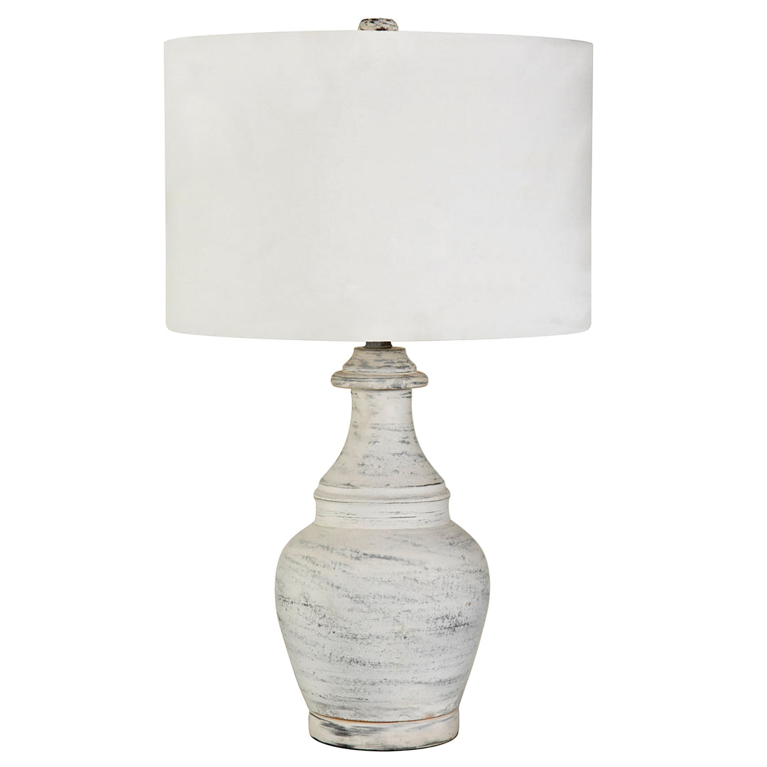 FirsTime & Co. Off-White Jameson Terracotta Table Lamp, Farmhouse Style, Made of Terracotta