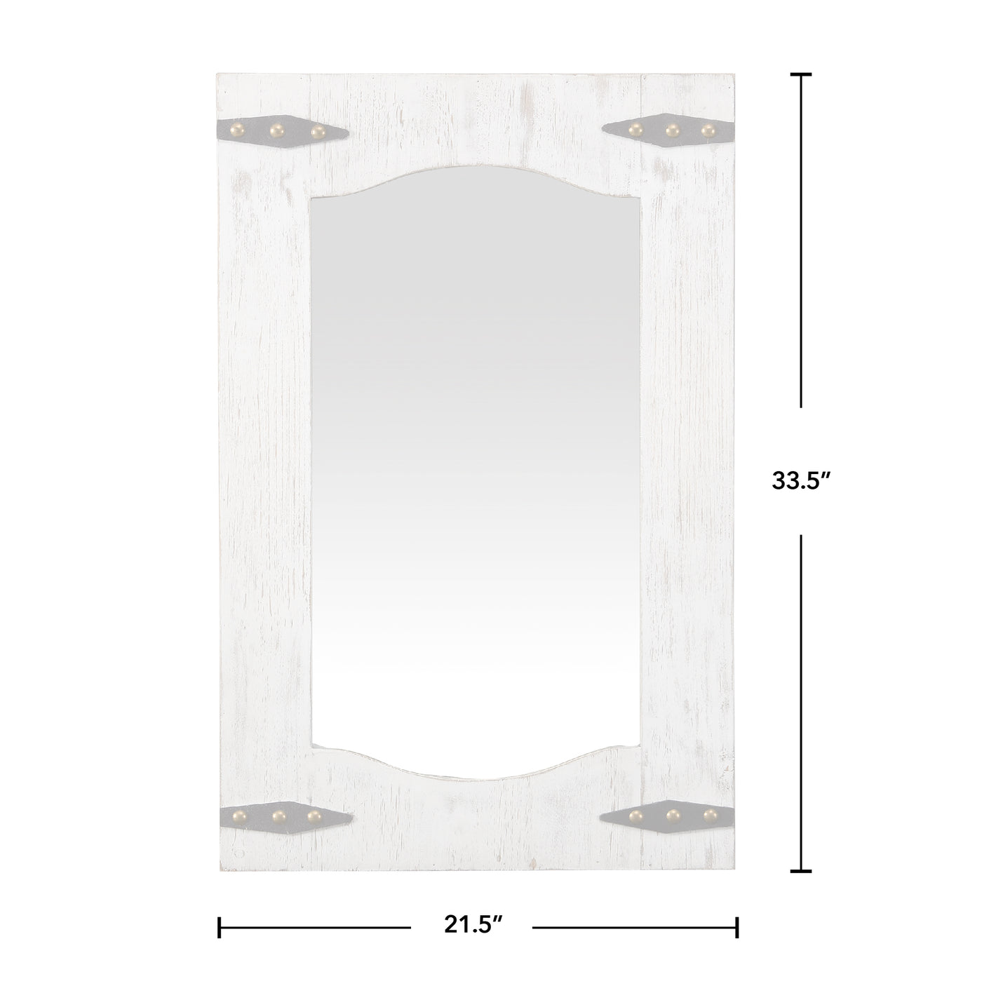 FirsTime & Co. Off-White Barn Door Wall Mirror, Farmhouse Style, Made of Wood