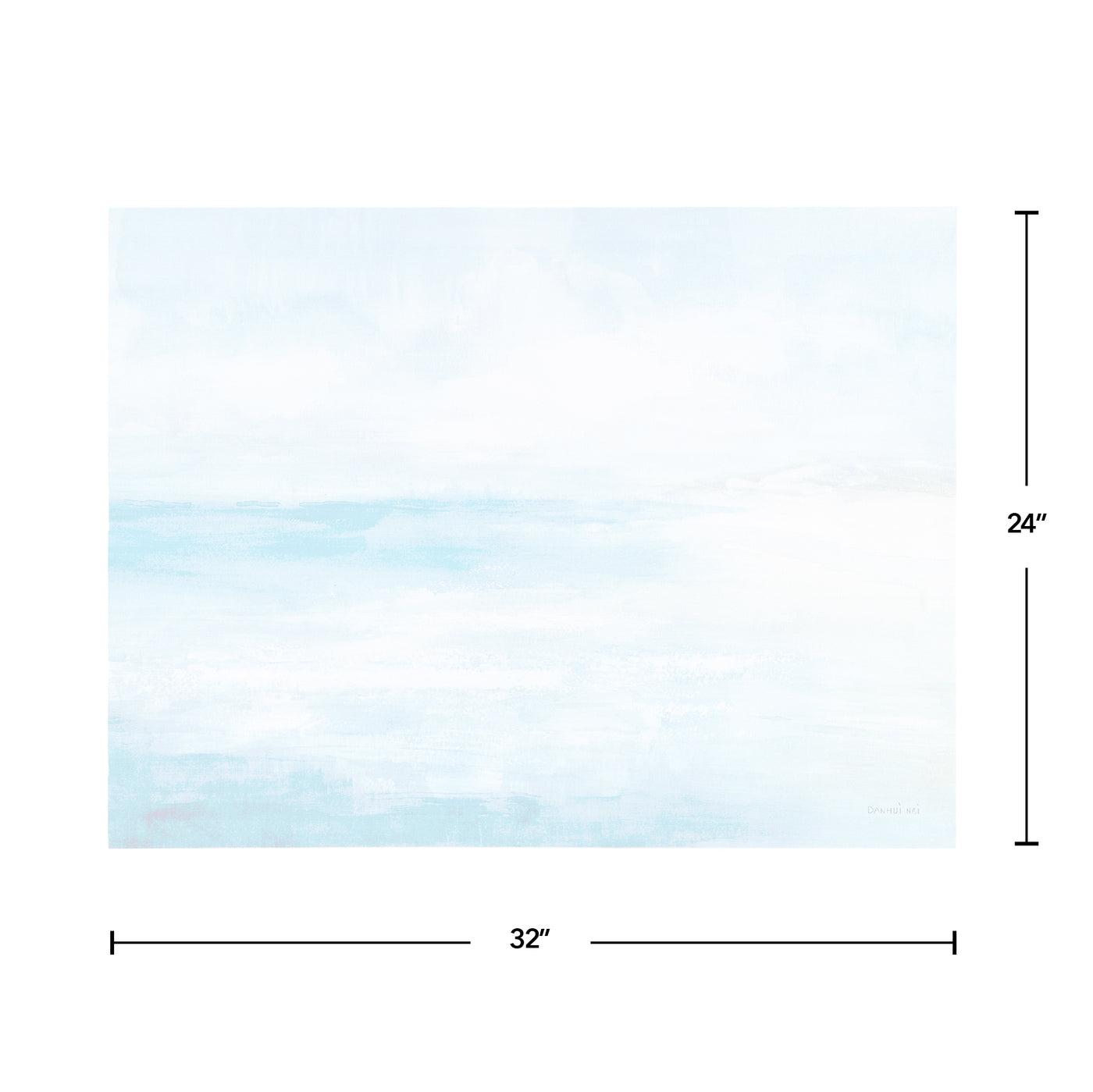 FirsTime & Co. Blue Bayview Horizon Canvas Wall Art, Coastal Style, Made of Canvas