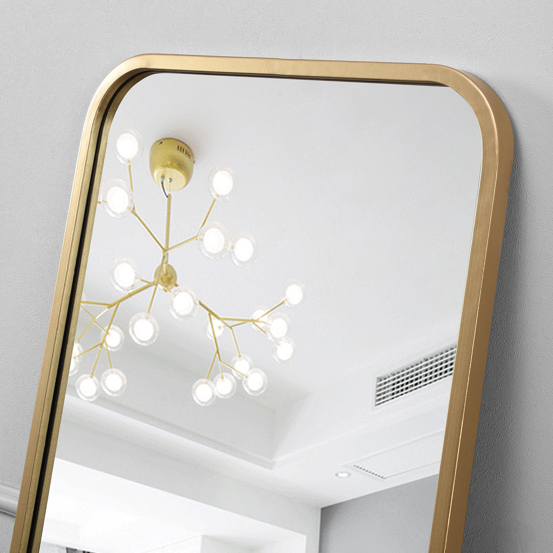 FirsTime & Co. Gold Janika Standing Mirror, Glam Style, Made of Metal