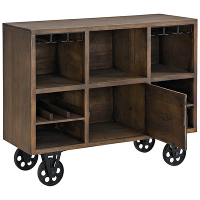 FirsTime & Co. Brown Brunswick Kitchen Cart, Industrial Style, Made of Wood