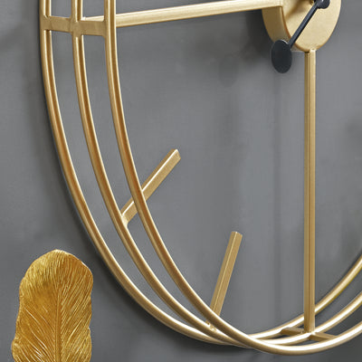 FirsTime & Co. Gold Teagan Wall Clock, Modern Style, Made of Metal