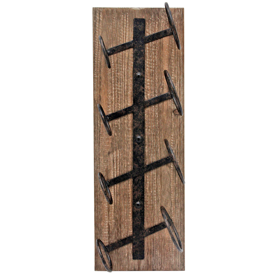 FirsTime & Co. Brown Cooper Wine Rack, Farmhouse, Wood, 8 x 5.5 x 24 inches
