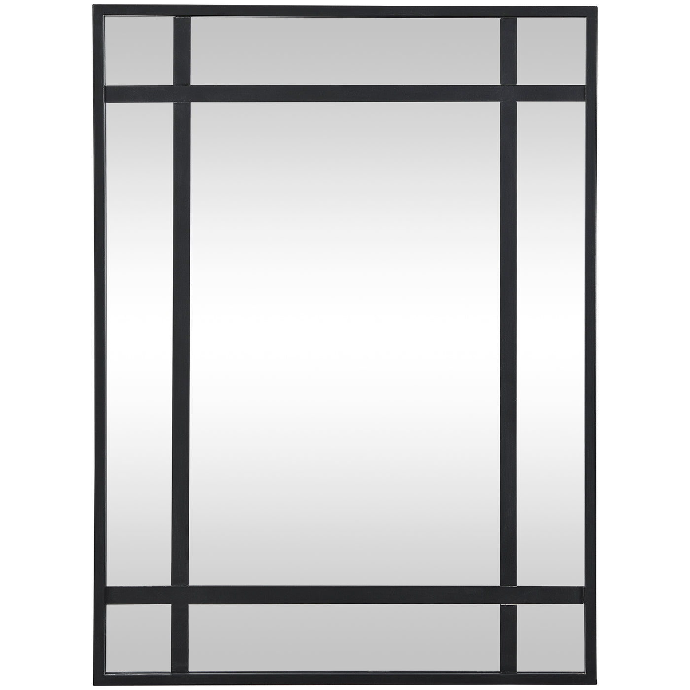 FirsTime & Co. Black Melbourne Wall Mirror, Modern Style, Made of Metal