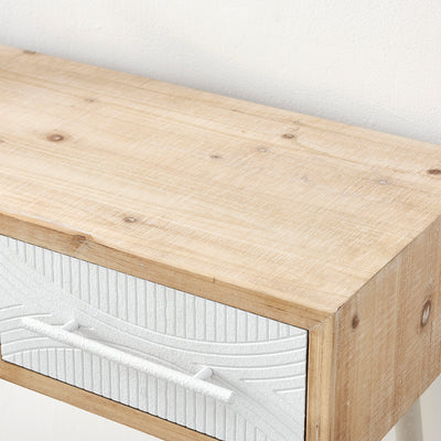 FirsTime & Co. Natural And White Berkeley Desk, Modern Style, Made of Wood