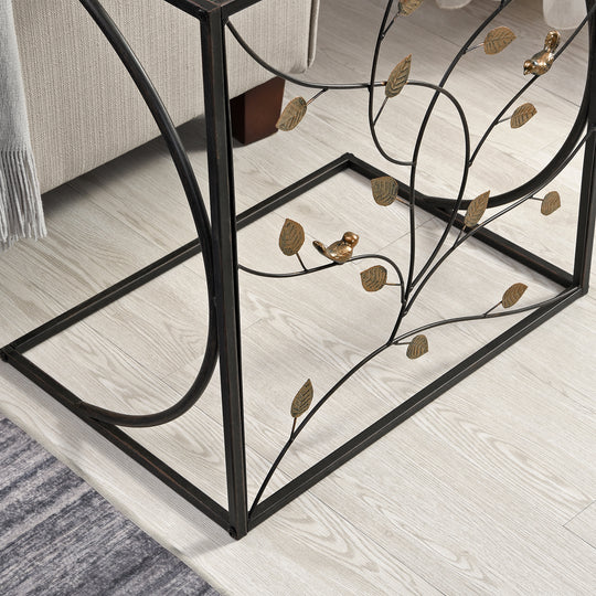 FirsTime & Co. Bronze Lark And Branches End Table, Farmhouse Style, Made of Metal