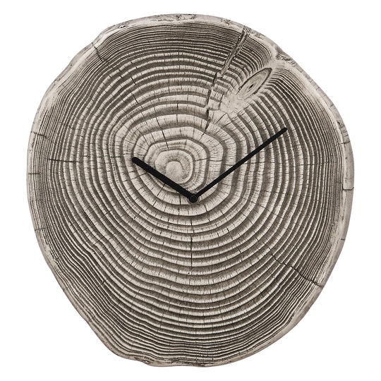FirsTime & Co. Gray Grove Log Outdoor Wall Clock, Rustic Style, Made of Faux Wood