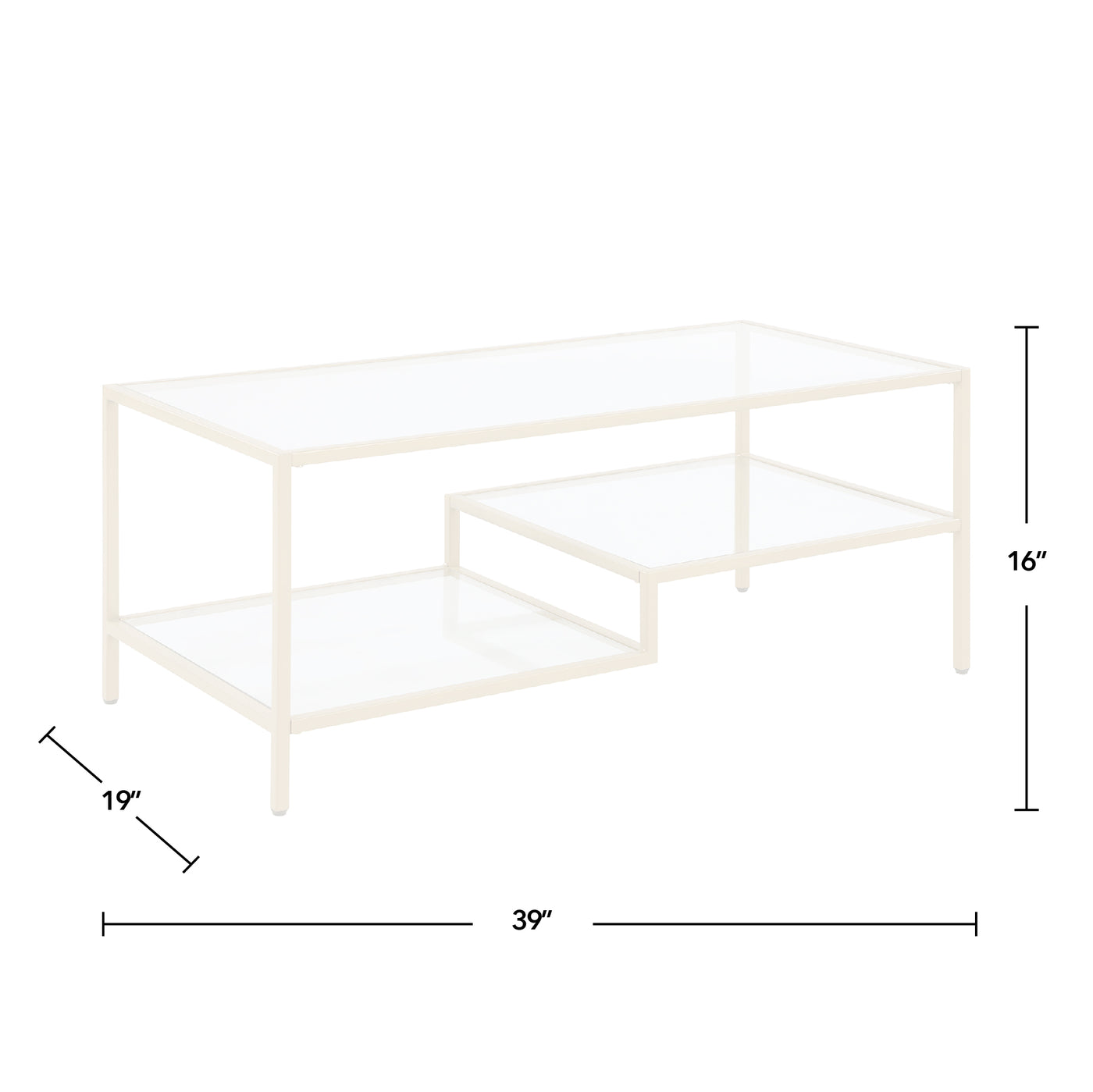 FirsTime & Co. Gold Alexander Coffee Table, Glam Style, Made of Metal