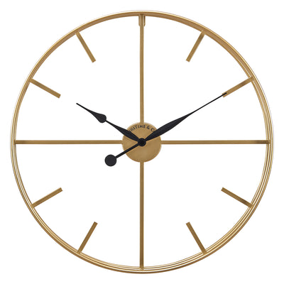 FirsTime & Co. Gold Teagan Wall Clock, Modern Style, Made of Metal