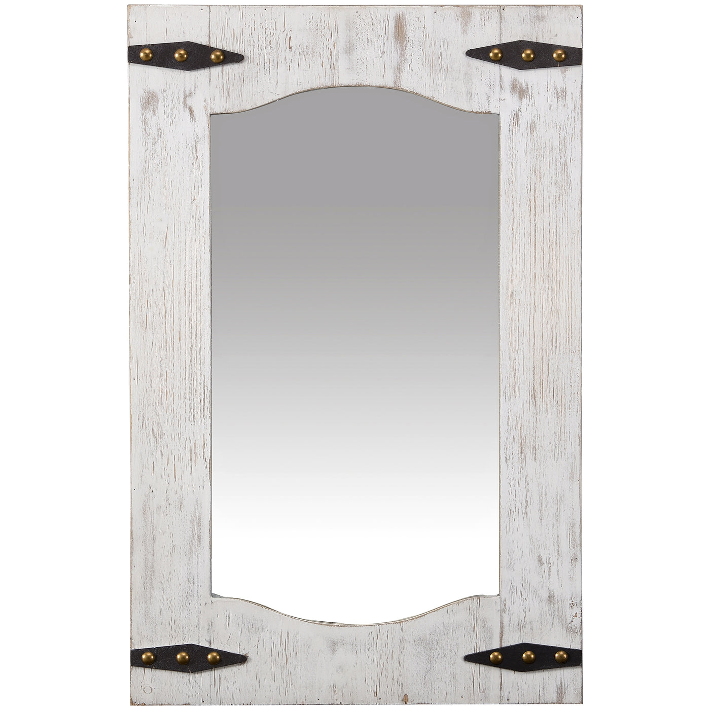 FirsTime & Co. Off-White Barn Door Wall Mirror, Farmhouse Style, Made of Wood