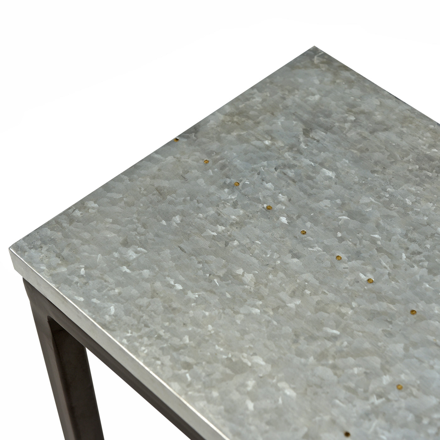 FirsTime & Co. Silver Dakota C End Table, Farmhouse Style, Made of Metal