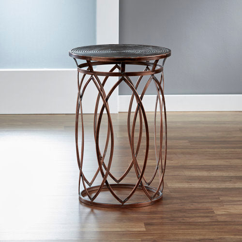 FirsTime & Co. Bronze Marquise End Table