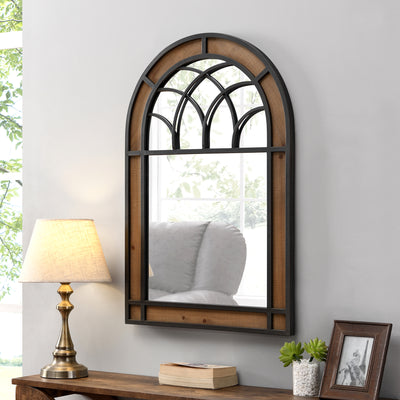 FirsTime & Co. Brown Hemmingway Arch Wall Mirror, Farmhouse Style, Made of Wood