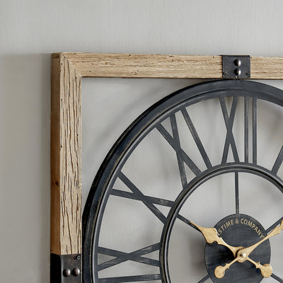 FirsTime & Co. Natural Lexington Wall Clock, Farmhouse Style, Made of Wood