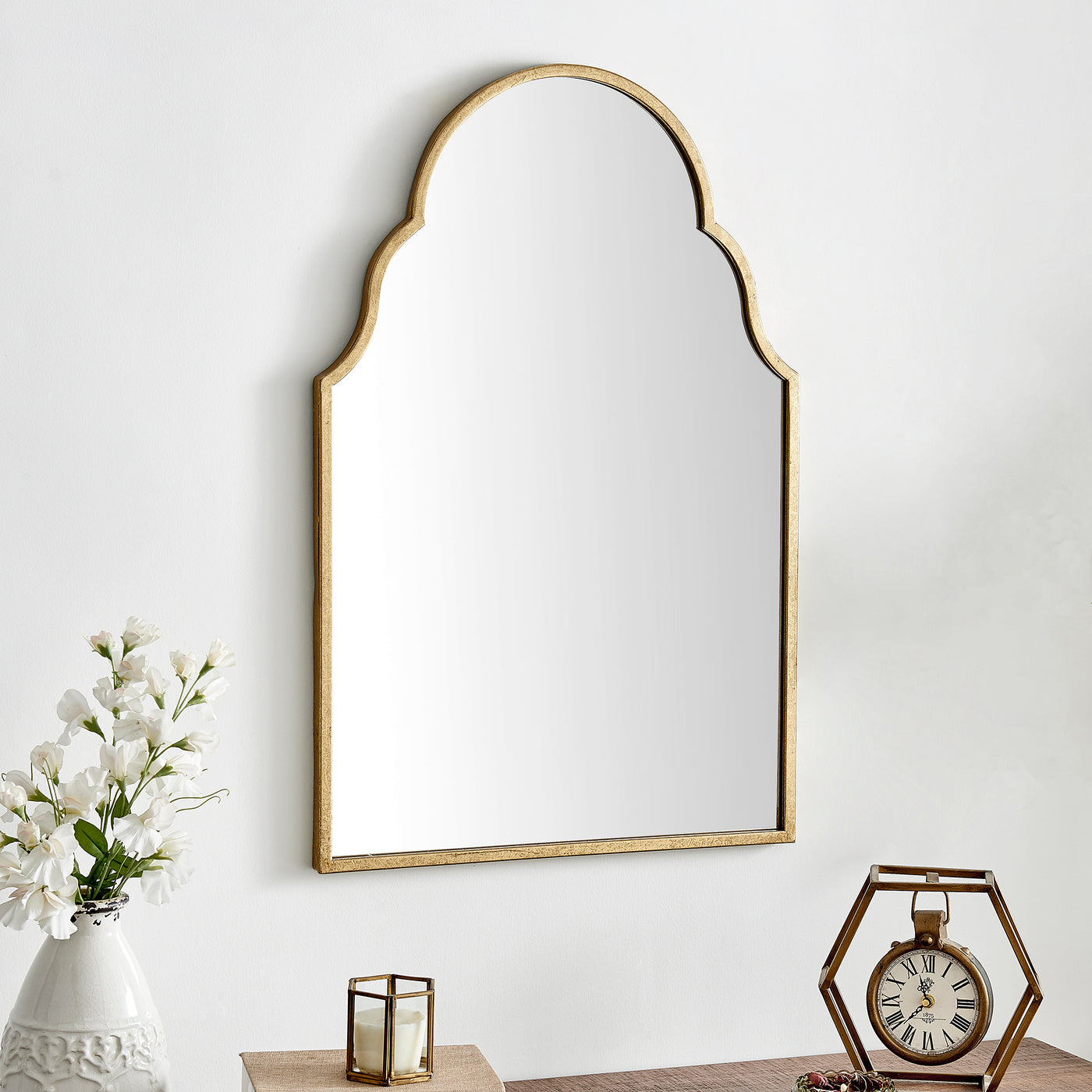 FirsTime & Co. Gold Cecily Wall Mirror, Modern Style, Made of Metal