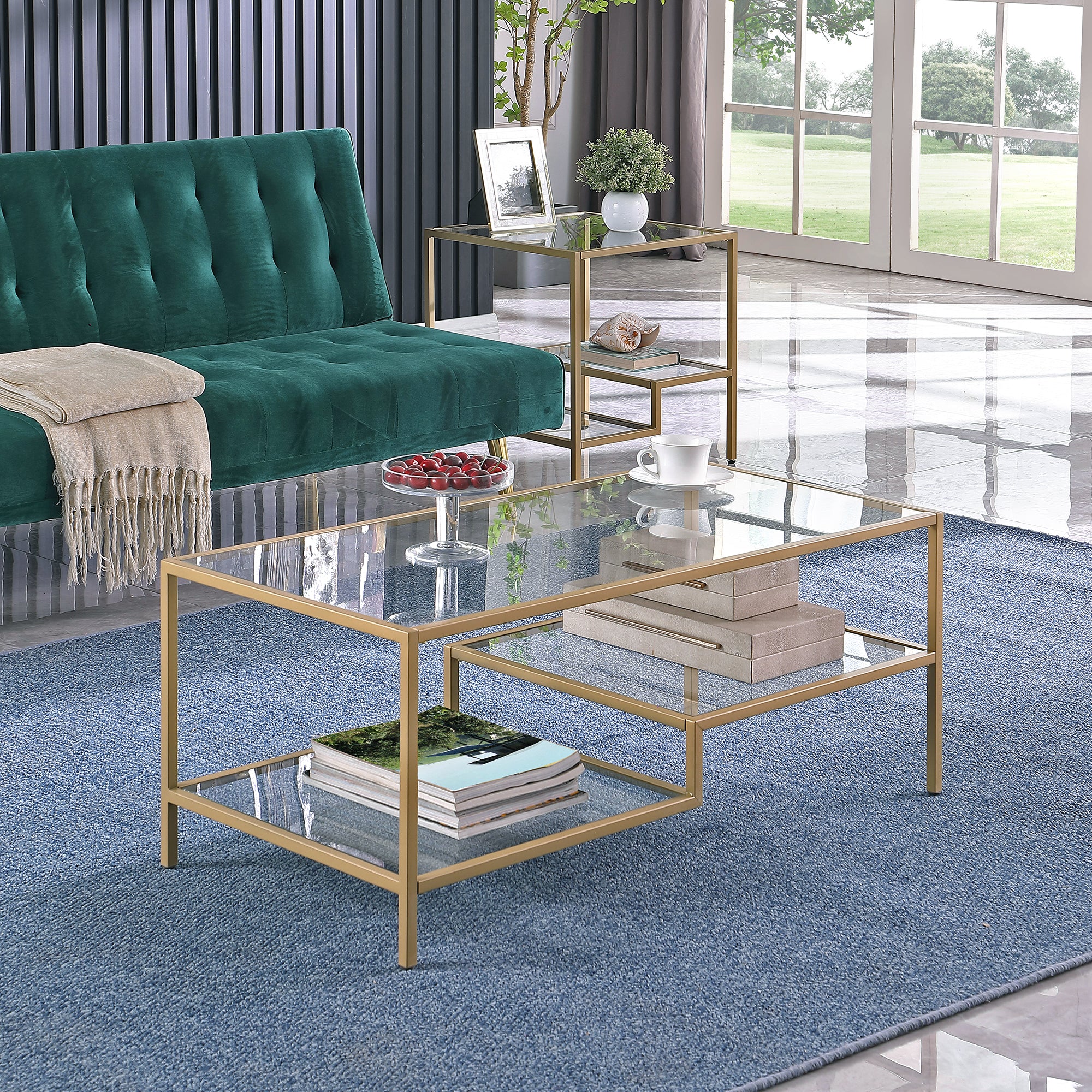 Gold glam on sale coffee table