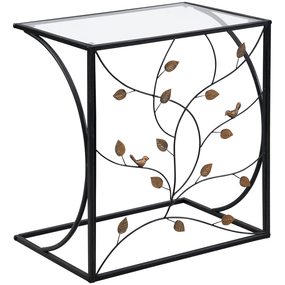FirsTime & Co. Bronze Lark And Branches End Table, Farmhouse Style, Made of Metal