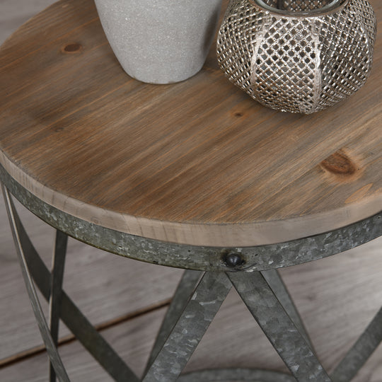 Brown And Silver Westbrook End Table