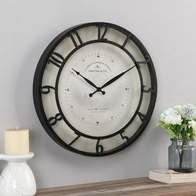 FirsTime & Co. Bronze Kensington Whisper Wall Clock, Traditional Style, Made of Plastic