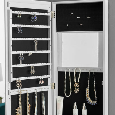 FirsTime & Co. White Eloise Mirrored Jewelry Armoire