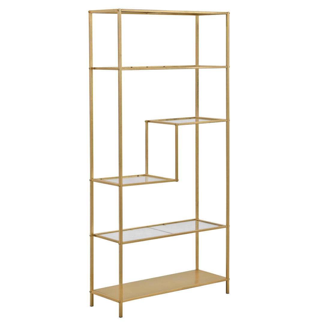 FirsTime & Co. Gold Elliot 4-Tier Bookcase, Glam Style, Made of Metal