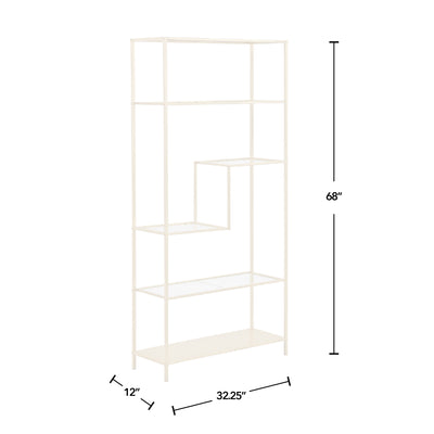 FirsTime & Co. Gold Elliot 4-Tier Bookcase, Glam Style, Made of Metal