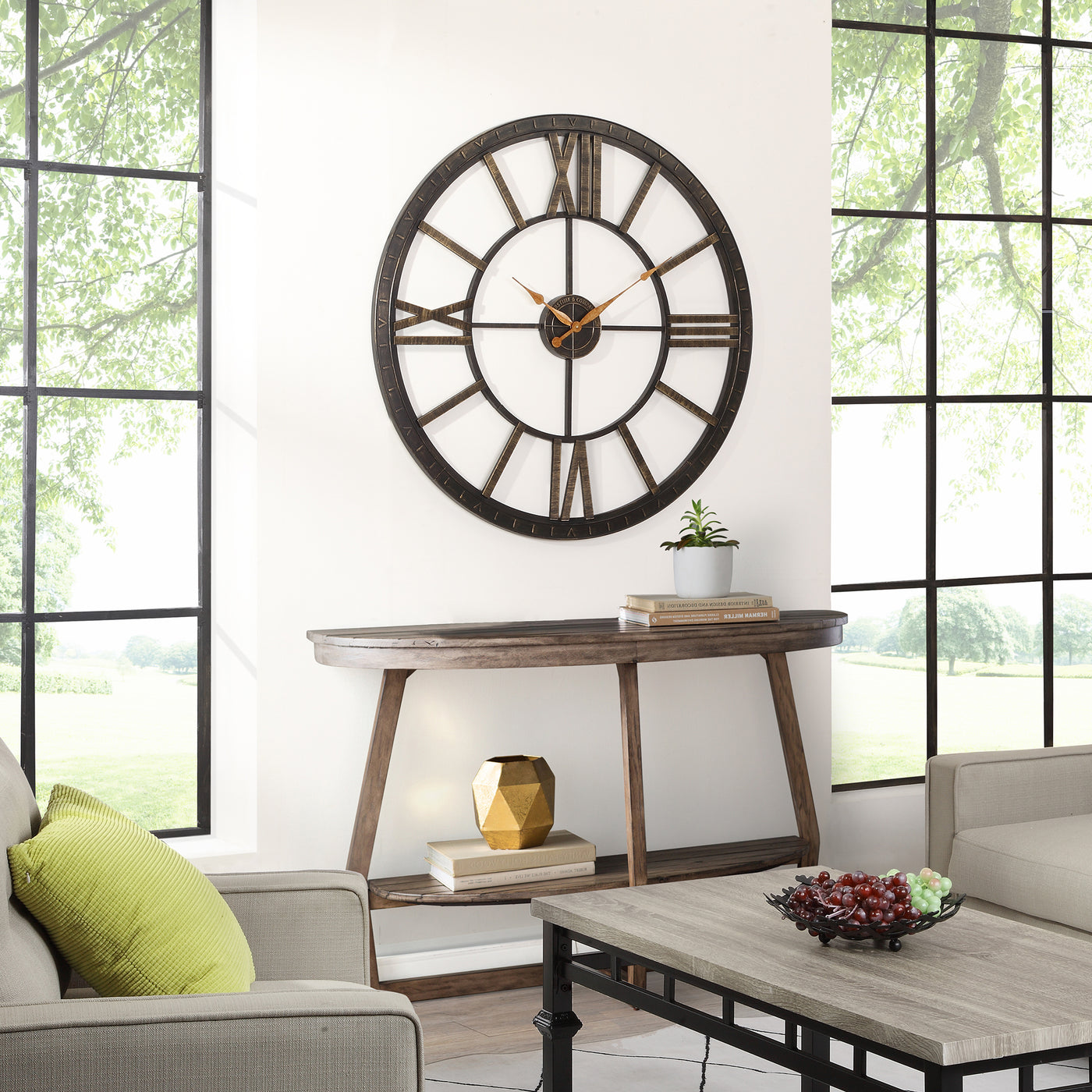 FirsTime & Co. Bronze Big Time Wall Clock