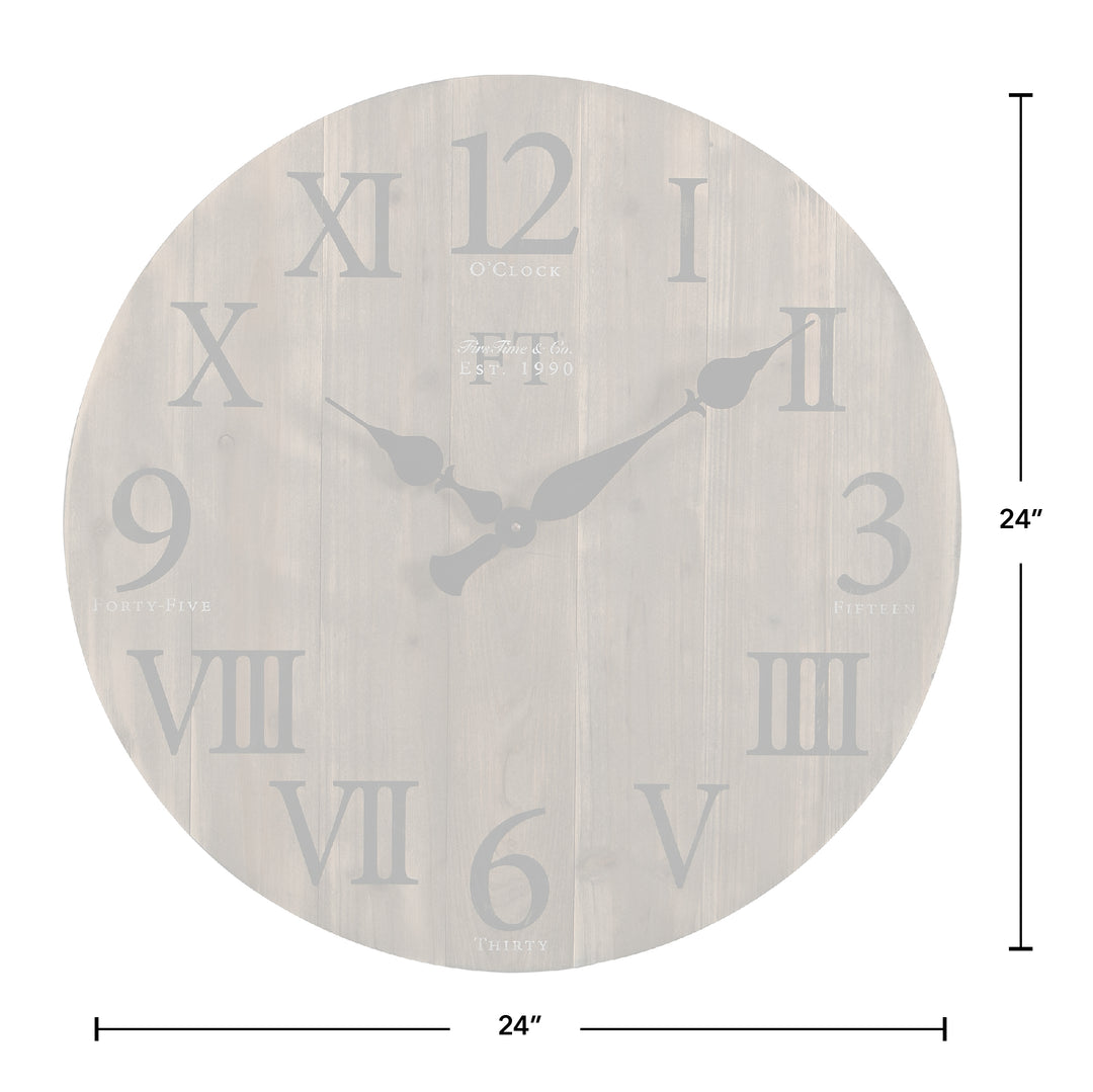 FirsTime & Co. Brown Rustic Barn Wood Wall Clock, Rustic Style, Made of Wood