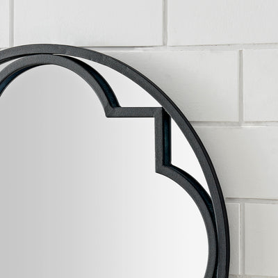 FirsTime & Co. Black Payton Quatrefoil Wall Mirror, Farmhouse Style, Made of Metal