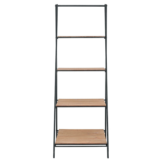 FirsTime & Co. Natural Lottie Ladder Floor Shelf, Industrial Style, Made of Wood