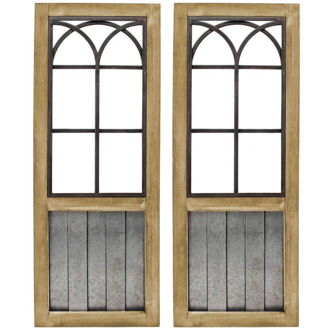 FirsTime & Co. Brown Willow Farms Wall D√©cor 2-Piece Set, Farmhouse, Metal, 12 x 1 x 31.5 inches