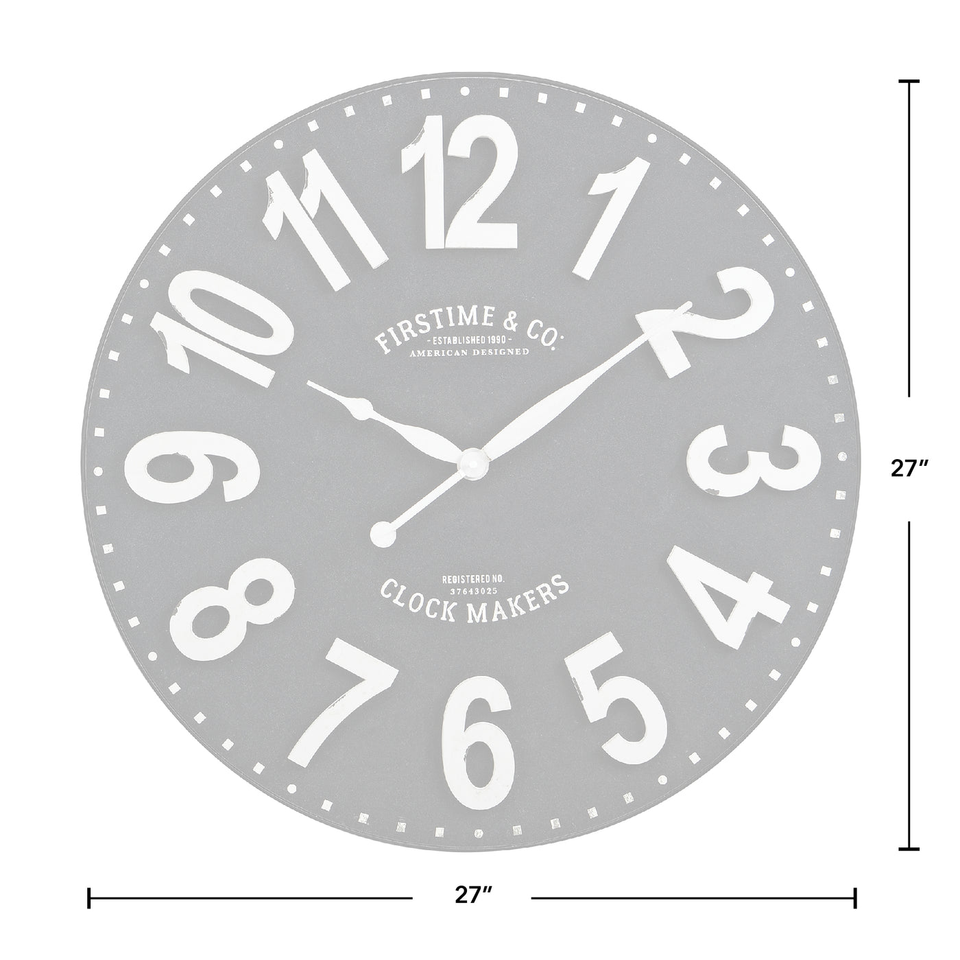 FirsTime & Co. Black Sullivan Wall Clock, Farmhouse Style, Made of Plastic
