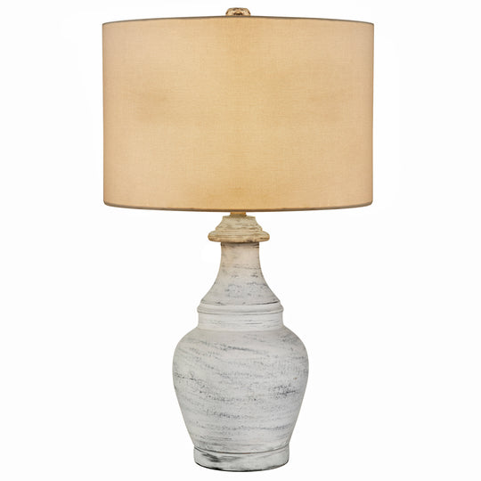 FirsTime & Co. Off-White Jameson Terracotta Table Lamp, Farmhouse Style, Made of Terracotta