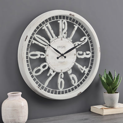 FirsTime & Co. Off-White Whitney Wall Clock