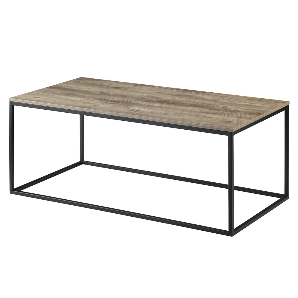 FirsTime & Co. Brown And Black Brixton Coffee Table, Farmhouse Style, Made of Wood